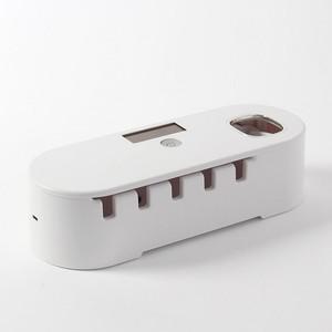 태양광 충전 무선 칫솔 살균기 화이트 UVC LED