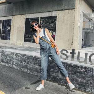 [오노마] ONM 여성 귀여운 데님멜빵바지 점프수트 데님 오버롤