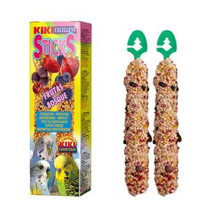 키키 스틱 포레스트 후르츠 벗지 2PCS 앵무새 영양바 과일 간식 사료 먹이 모이 