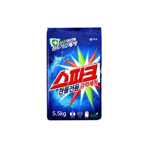 애경 스파크 5.5kg 세탁세제 가루세제 약알칼리성 강력세척