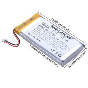 103665 리튬 폴리머 리포 배터리  Jst PH 2.0mm 2 핀 플매트 카펫 러그  JST1.25 3.7V  3000mAh