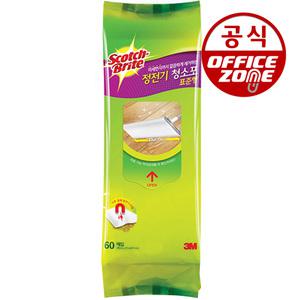 3M 스카치브라이트 정전기 청소포 리필 표준형 60매 막대걸레용 밀대 물걸레