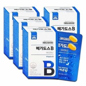 고려은단 메가도스B 850mg 60정x4개 수용성 고함량 비타민B군 활력 D