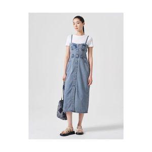 8SECONDS 데님 뷔스티에 원피스 스카이블루 (114371HPFQ) 650709