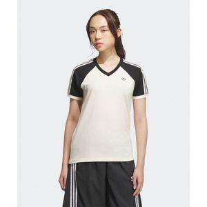 브랜드정품 아디다스 ADIDAS 브이넥 반팔 티 - 크림화이트:블랙 KF0316 159508
