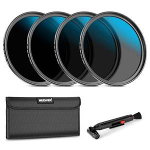 최신 58mm ND 렌즈 필터 세트, ND16/ND32/ND64/ND1000, 클리닝 펜, 파우치, HD 액세서리 키트, 캐논 니콘 소니 카메라 렌즈와 호환됨