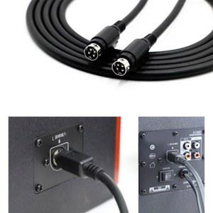 R1700BT R1600TIII 스피커 용 4Pin DIN Male 케이블 고음질 사운드 와이어 구리 차폐 ABS 하우징 T5EE