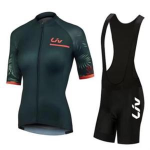 2025 LIV 여성 사이클링 저지 세트 의류 소녀 자전거 셔츠 정장 턱받이 반바지 MTB Ciclismo Maillot