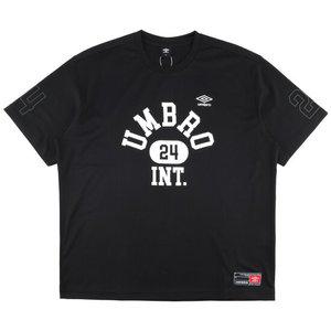 엄브로 원포인트 메쉬 반팔 티셔츠 UQ321CRS71BLK