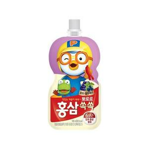 팔도 뽀로로 홍삼 쏙쏙 100ml 10팩 포도 블루베리.