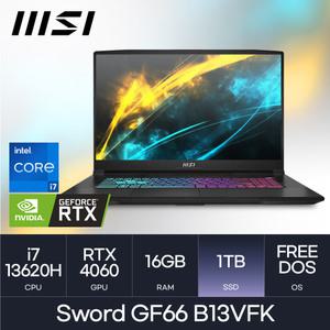 MSI 게이밍노트북 i7 / 4060 / GF66 B13VFK l (D5-16GB / 1TB) 마우스 HMC