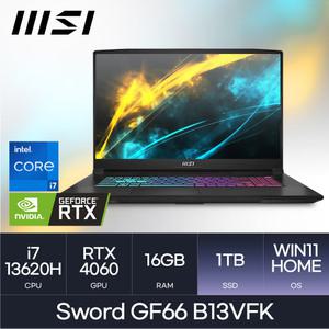 MSI 게이밍노트북 i7 / 4060 / GF66 B13VFK Win11 l (D5-16GB / 1TB) 마우스 HMC