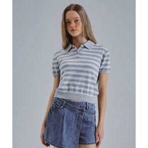 후아유 WHO.A.U Multi Stripe Collar Sweater WHKAF3797F 164411