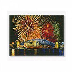 DIY 보석십자수 풍경시리즈 시드니의오페라 40X50