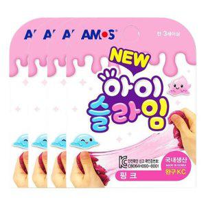 아모스 아이슬라임 핑크 70g 4P 액괴 촉감놀이 완구