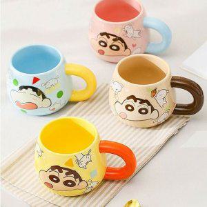 짱구 칼라 손잡이 머그컵 460ml 1P 머그잔 커피잔