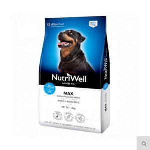 반려견 뉴트리웰 맥스 15kg 강아지사료 개밥 애견사료
