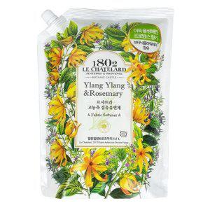 섬유 유연제 빨래 세탁 세제 로즈마리 리필형 1.5L
