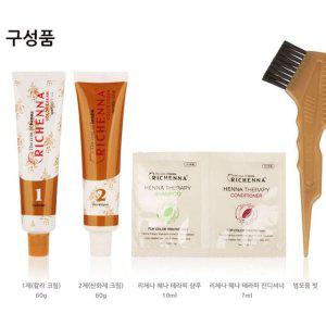 리체나 헤어염색약 칼라 크림 헤나 3N 어두운갈색