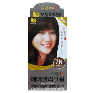 에향 헤어염색약 칼라크림 먹물새치커버 7N 밝은갈색