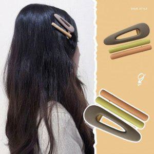 일자 파스텔 캐주얼 집게 머리핀 필수템 헤어집게핀