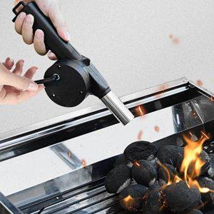 휴대용 바베큐 숯불 송풍기 도구 숯 부채 풍로