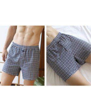 남자 남성 속옷 체크 패션 밴드 통풍 트렁크 팬티
