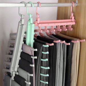 접이식 봄 6단 바지 치마 청 걸이 데일리 정리 옷걸이