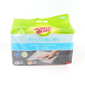 스카치브라이트 빨아쓰는 다용도행주 100매 주방 청소