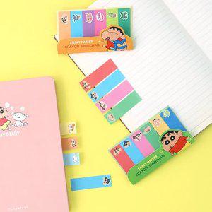 짱구 점착식 인덱스 스티커 3P 메모 포카 표시 마커