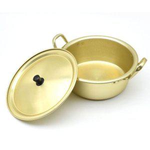 레트로 양은 냄비 찌게 라면 노란 양수 냄비 16cm