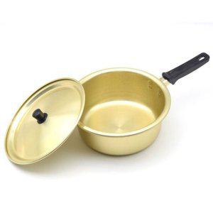 레트로 양은 냄비 찌게 라면 노란 편수 냄비 16cm