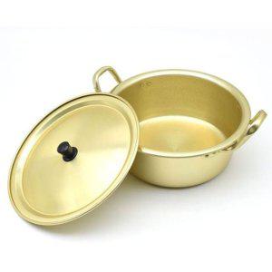 레트로 양은 냄비 찌게 라면 노란 양수 냄비 18cm