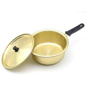 레트로 양은 냄비 찌게 라면 노란 편수 냄비 20cm