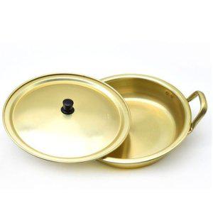 레트로 양은 전골냄비 라면 찌게 노란 양수냄비 20cm