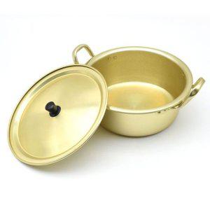 레트로 양은 냄비 찌게 라면 노란 양수 냄비 24cm