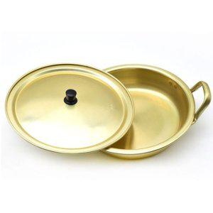 레트로 양은 전골냄비 라면 찌게 노란 양수냄비 24cm
