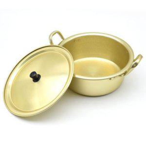 레트로 양은 냄비 찌게 라면 노란 양수 냄비 28cm