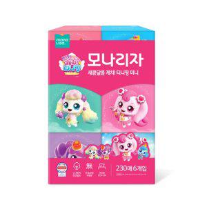 모나리자 미용티슈 캐치티니핑 미니각티슈 230매x6입