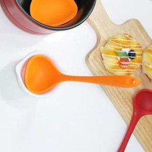 업소용 가정용 식당 주방 실리콘 국자 오렌지 소