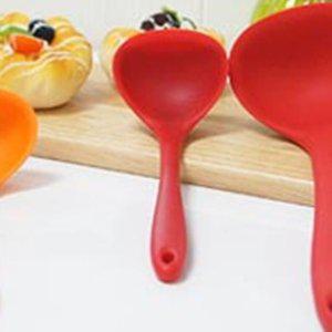 영업용 가정용 식당 주방 실리콘 국자 빨강 소