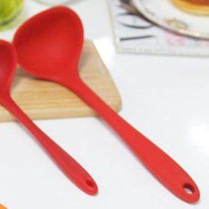 영업용 가정용 식당 주방 실리콘 국자 빨강 대