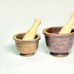천연유약 이유식 마늘 깨 옹기절구 방망이 세트 소