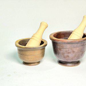 천연유약 이유식 마늘 깨 옹기절구 방망이 세트 대