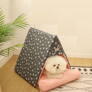 강아지 발자국 텐트 하우스 1P 고양이 숨숨집 동굴집