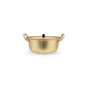 국산 업소용 찌개냄비 노란 양수 양은 냄비 14cm