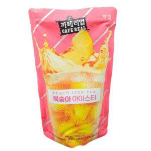 쿨샵 카페리얼 복숭아 아이스티 파우치음료 230ml10개