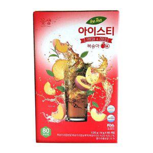 꽃샘 복숭아 아이스티 홍차 분말 14g 80T 스틱
