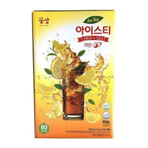 꽃샘 레몬 아이스티 분말 가루 14g 80T 스틱