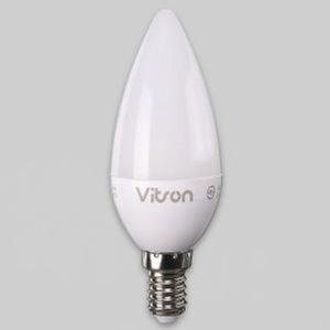 비츠온 촛대구 LED(A) 5W E14 3K 불투명 전구색KS